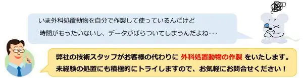 外科処置動物の説明