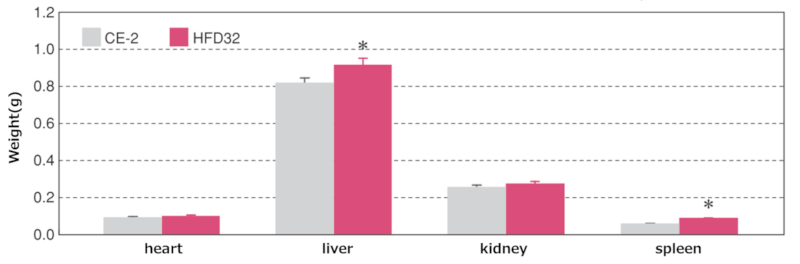 Major organ weights