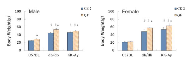 Body weight of KK-Ay mice for DKD model