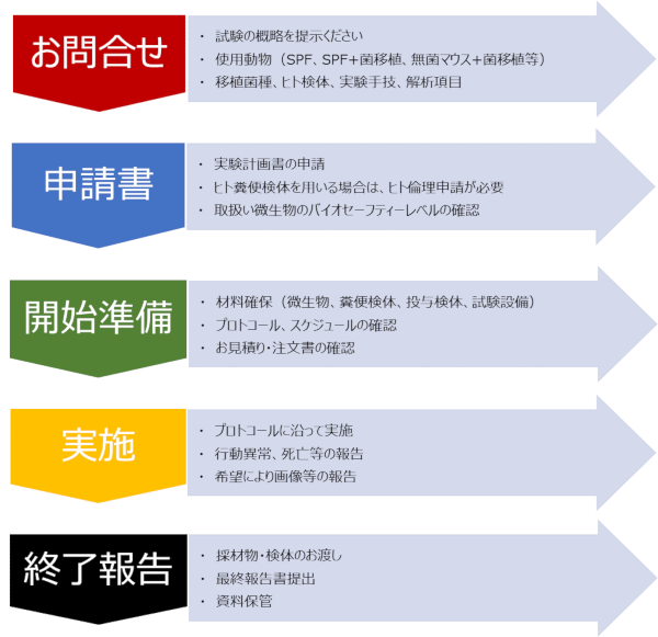 注文から試験開始までの流れ